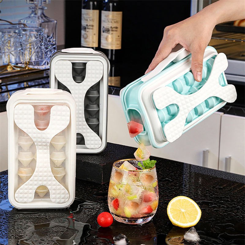 2in1 Portable Silicone Ice Ball Mold Ice Maker Water Bottle Ice Cube Mould Bottle Creative Ice Ball Diamond Curling Summer Kitchen Gadgets 0 - Tophatter Daily Deals