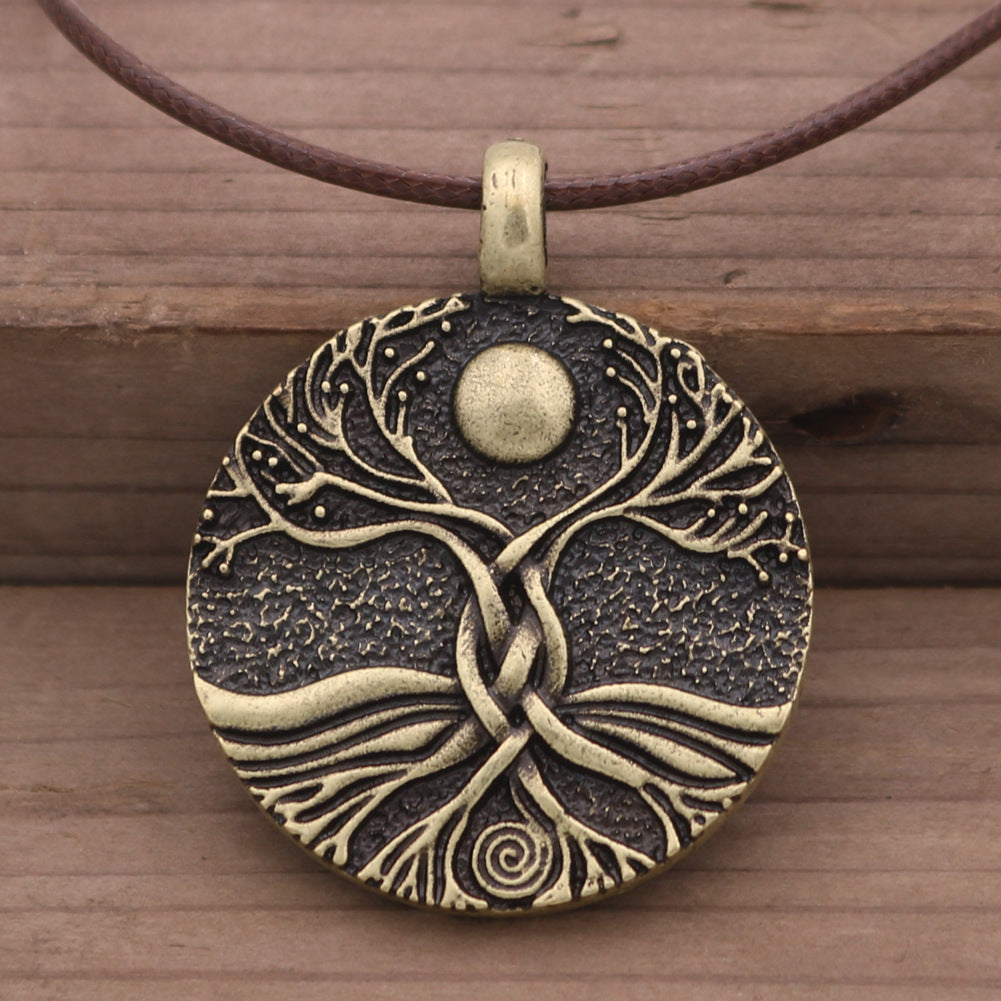 Ancient Moon World Tree Pendant European And American Fashion Jewelry Ancient bronze 0 - Tophatter Daily Deals