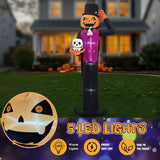 12ft Caped Pumpkin Man Inflatable Halloween Yard Decor 3D Changing Face Moving Picture Frame - Tophatter Daily Deals
