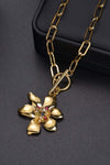 Flower Pendant Stainless Steel Necklace Necklaces - Tophatter Daily Deals