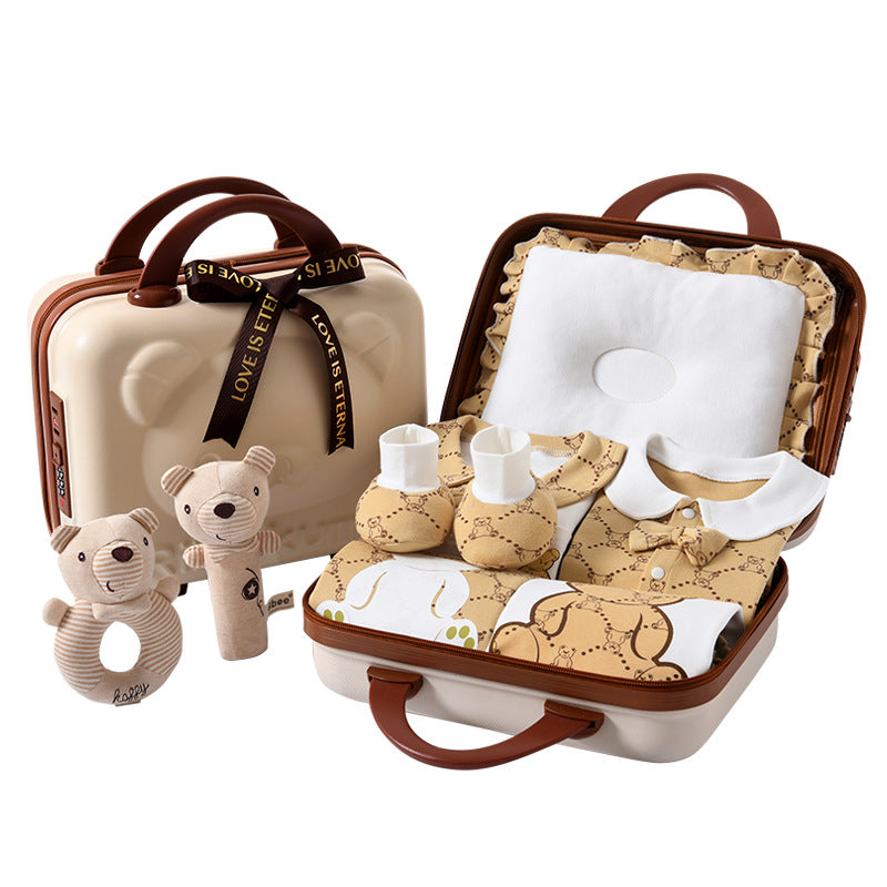 Baby Gift Box Set British Style Teddy Bear Password Suitcase 0 - Tophatter Daily Deals