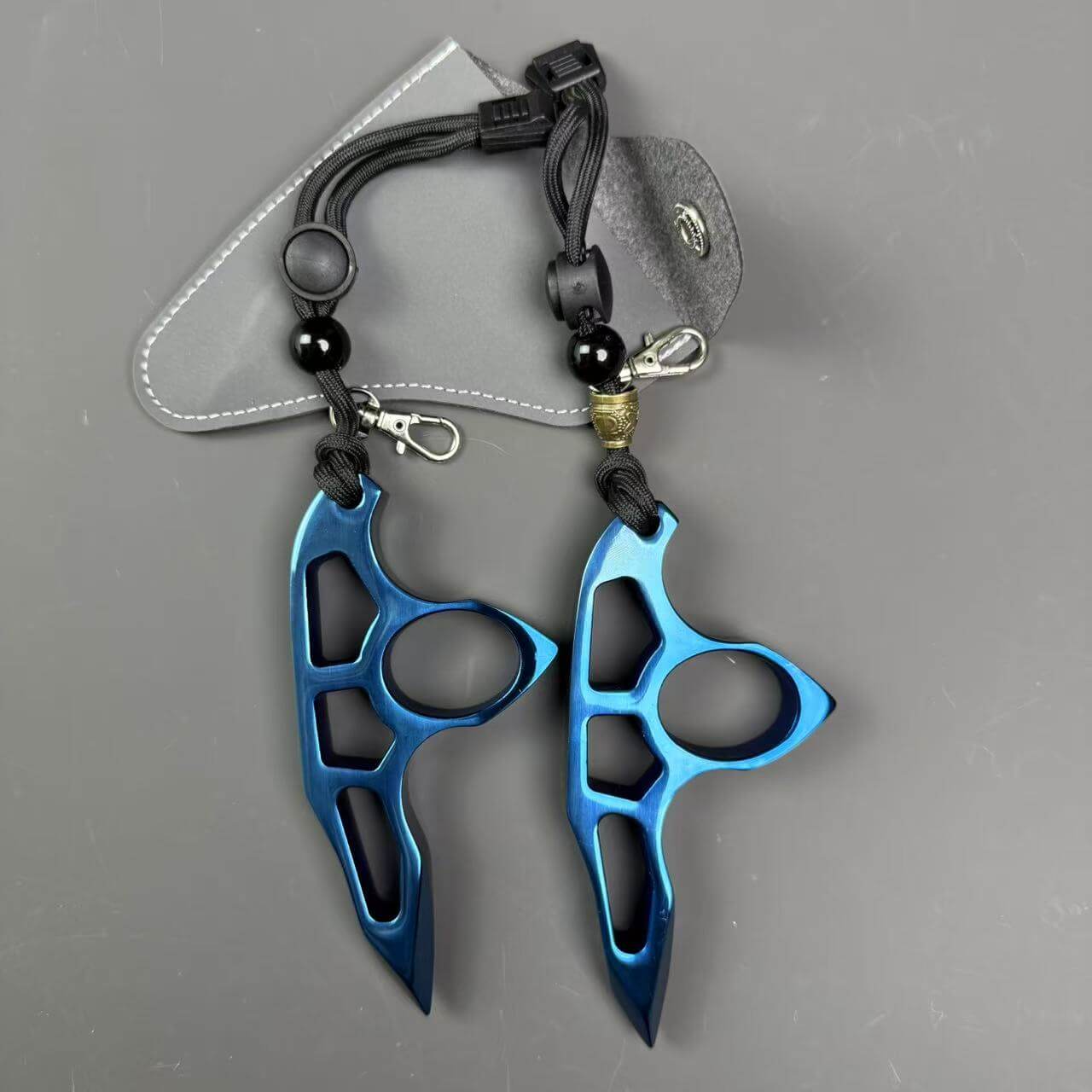 Stainless Steel Single Finger Brass Knuckle Broken Windows-GS117 2 pcs Blue BRASSKNUCKLE - Tophatter Daily Deals