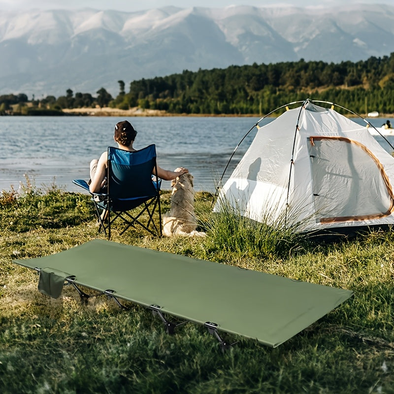 Outdoor Folding Cot Bed for Camping and Travel Camping & Hiking > Sleeping - Tophatter Daily Deals