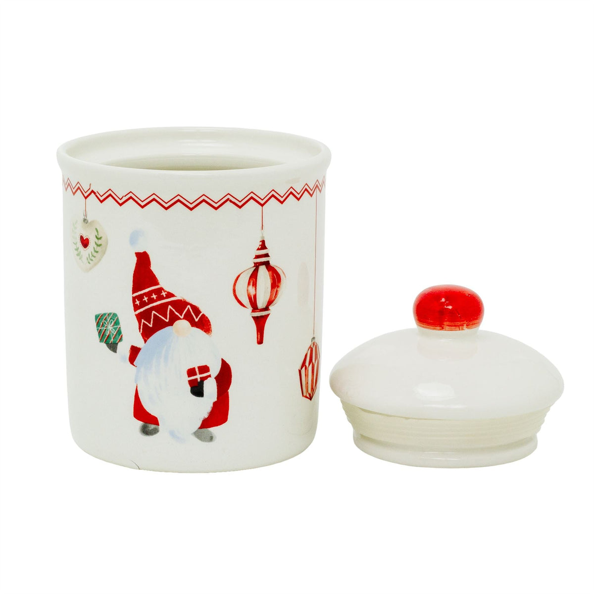 Gonk Christmas Storage Jar | Festive Gnome Kitchen Jar with Airtight Lid - 15cm Jar - Tophatter Daily Deals