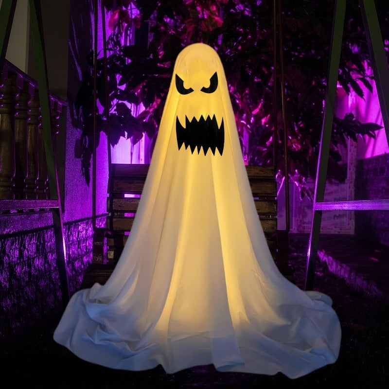 Ghost Halloween Porch Decorations Glowing Lawn Set 2025 Landing Demon 3D Changing Face Moving Picture Frame - Tophatter Daily Deals