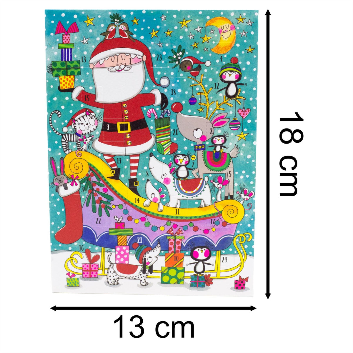 Santa Sleigh Advent Calendar Greetings Card | Christmas Advent Calendar Advent Calendar - Tophatter Daily Deals