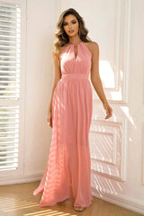 Tied Cutout Sleeveless Maxi Dress Coral Cocktail Dresses - Tophatter Daily Deals
