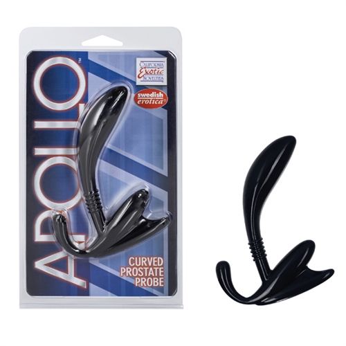 Apollo Curved Prostate Probe (Black) – Durable Pliable Prostate Probe > Anal Range > Prostate Plugs - Tophatter Daily Deals