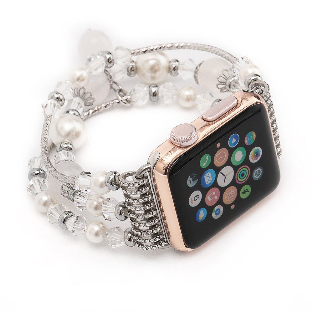Agate Crystal Watch Band Jewelry Sports White onyx 0 - Tophatter Daily Deals