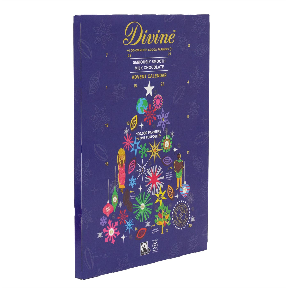 Divine Milk Chocolate Advent Calendar | Fair Trade Christmas Advent Calendar - 85g Advent Calendar - Tophatter Daily Deals