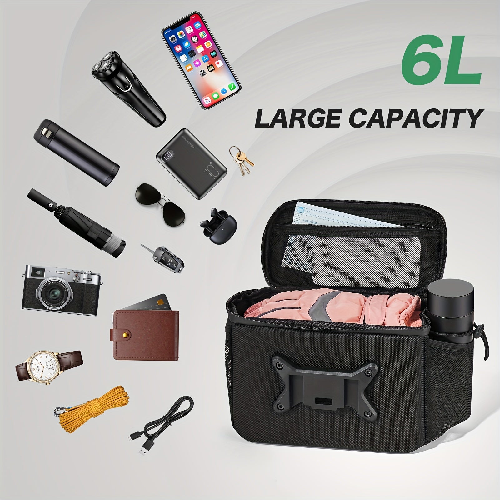 Bicycle Handlebar Bag with Phone Case Mount Sports & Fitness > Bikes & Accessories > Bicycle Bags - Tophatter Daily Deals