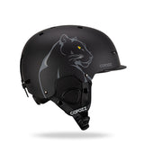 Adult Single And Double Board Snow Goggles Integrated Crash Helmet Black Panther 0 - Tophatter Daily Deals