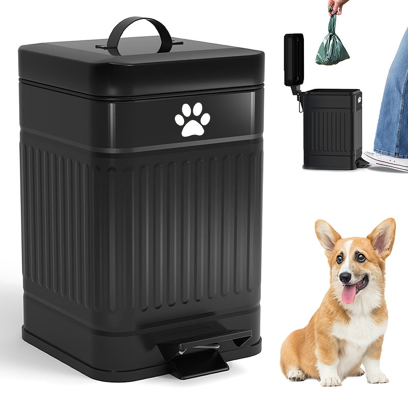 Dog Waste Bin with Pedal Lid Pet Supplies - Tophatter Daily Deals