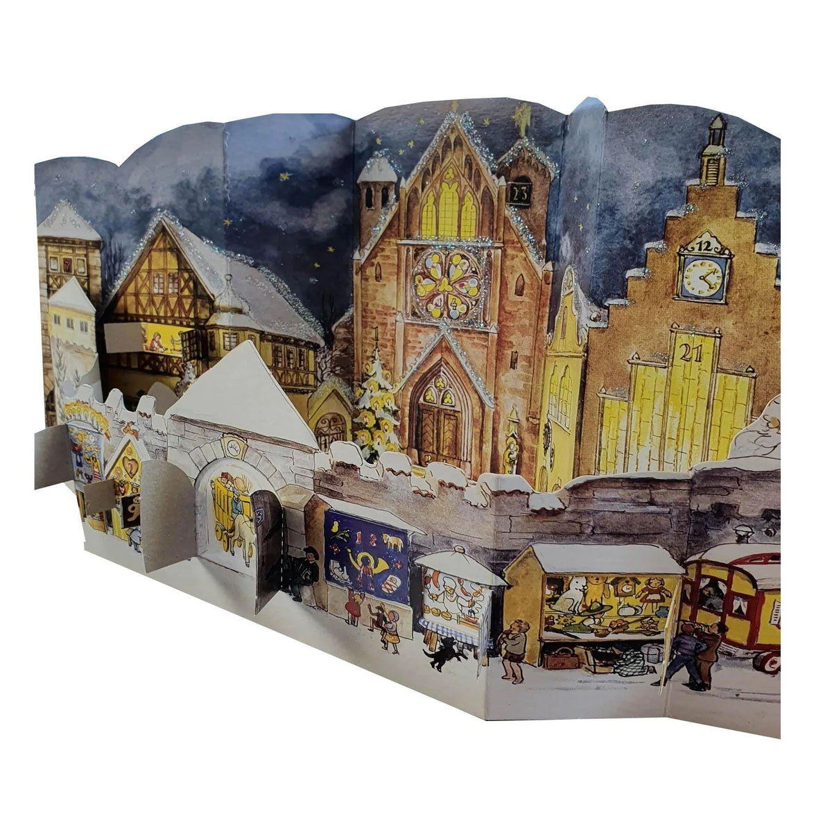 Cathedral Place | 3D Freestanding Traditional Christmas Paper Advent Calendar Advent Calendar - Tophatter Daily Deals