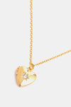 Zircon Heart Shape 14K Gold-Plated Pendant Necklace Necklaces - Tophatter Daily Deals