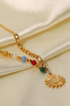 Opal Sun Shape Pendant Necklace Necklaces - Tophatter Daily Deals