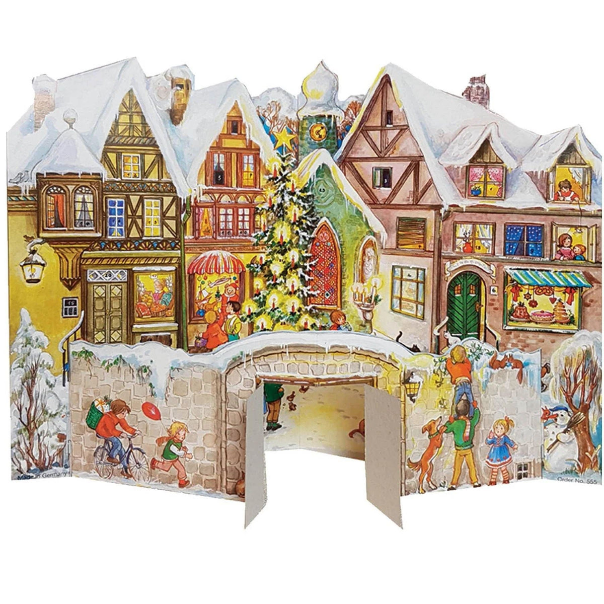 At the City Wall | 3D Freestanding Traditional Christmas Paper Advent Calendar Advent Calendar - Tophatter Daily Deals