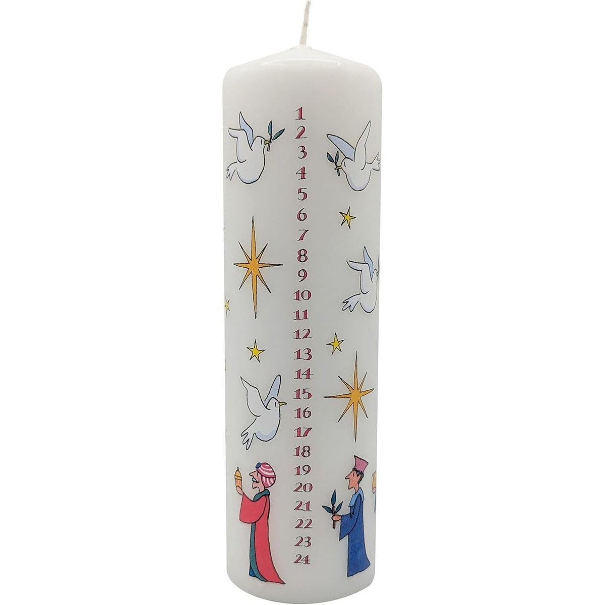 Wise Men Christmas Advent Candle | Christmas Calendar Pillar Candle - 20cm Advent Candle - Tophatter Daily Deals