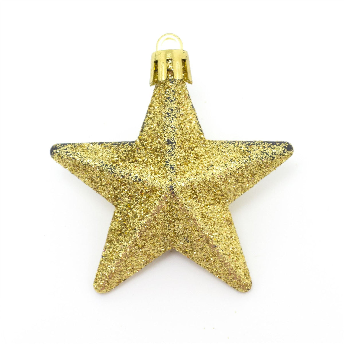 Gold 8 Piece Mini Christmas Star Baubles | Set Of 8 Star Christmas Tree Bauble Decorations | Xmas Tree Baubles Gold Christmas Tree Ornaments Tree Decoration - Tophatter Daily Deals