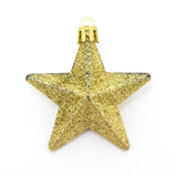 Gold 8 Piece Mini Christmas Star Baubles | Set Of 8 Star Christmas Tree Bauble Decorations | Xmas Tree Baubles Gold Christmas Tree Ornaments Tree Decoration - Tophatter Daily Deals
