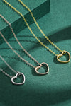 925 Sterling Silver Heart Shape Pendant Necklace Necklaces - Tophatter Daily Deals