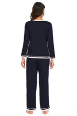 V-Neck Top and Pants Lounge Set Loungewear Sets - Tophatter Daily Deals