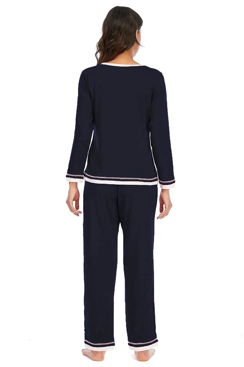 V-Neck Top and Pants Lounge Set Loungewear Sets - Tophatter Daily Deals