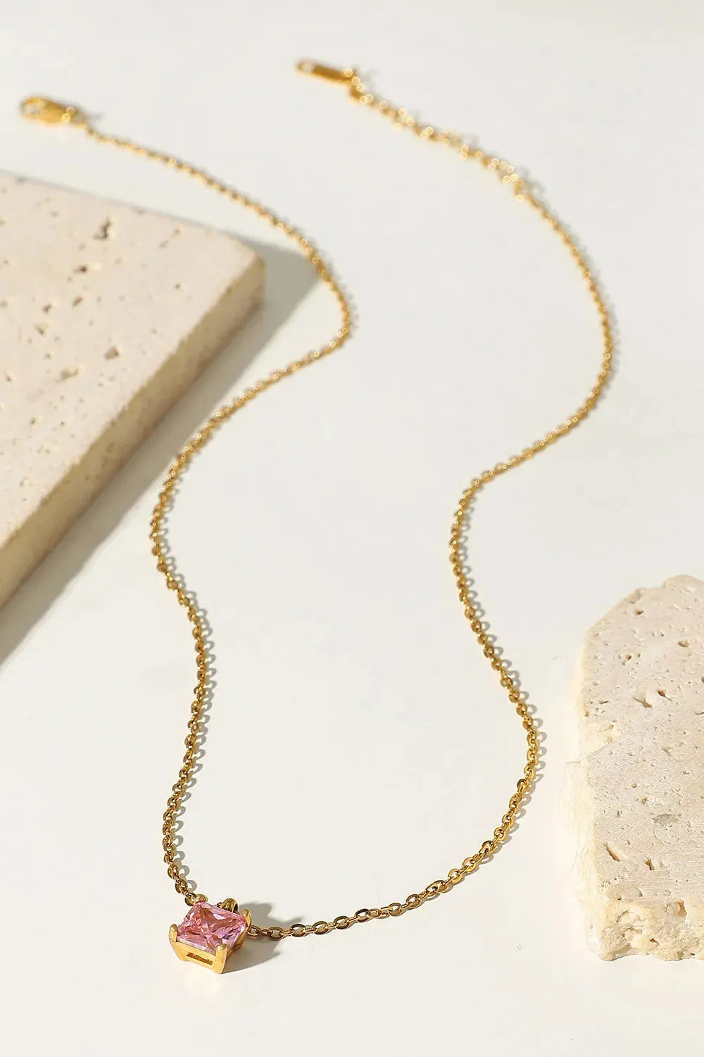 Rhinestone Pendant Gold-Plated Necklace Necklaces - Tophatter Daily Deals