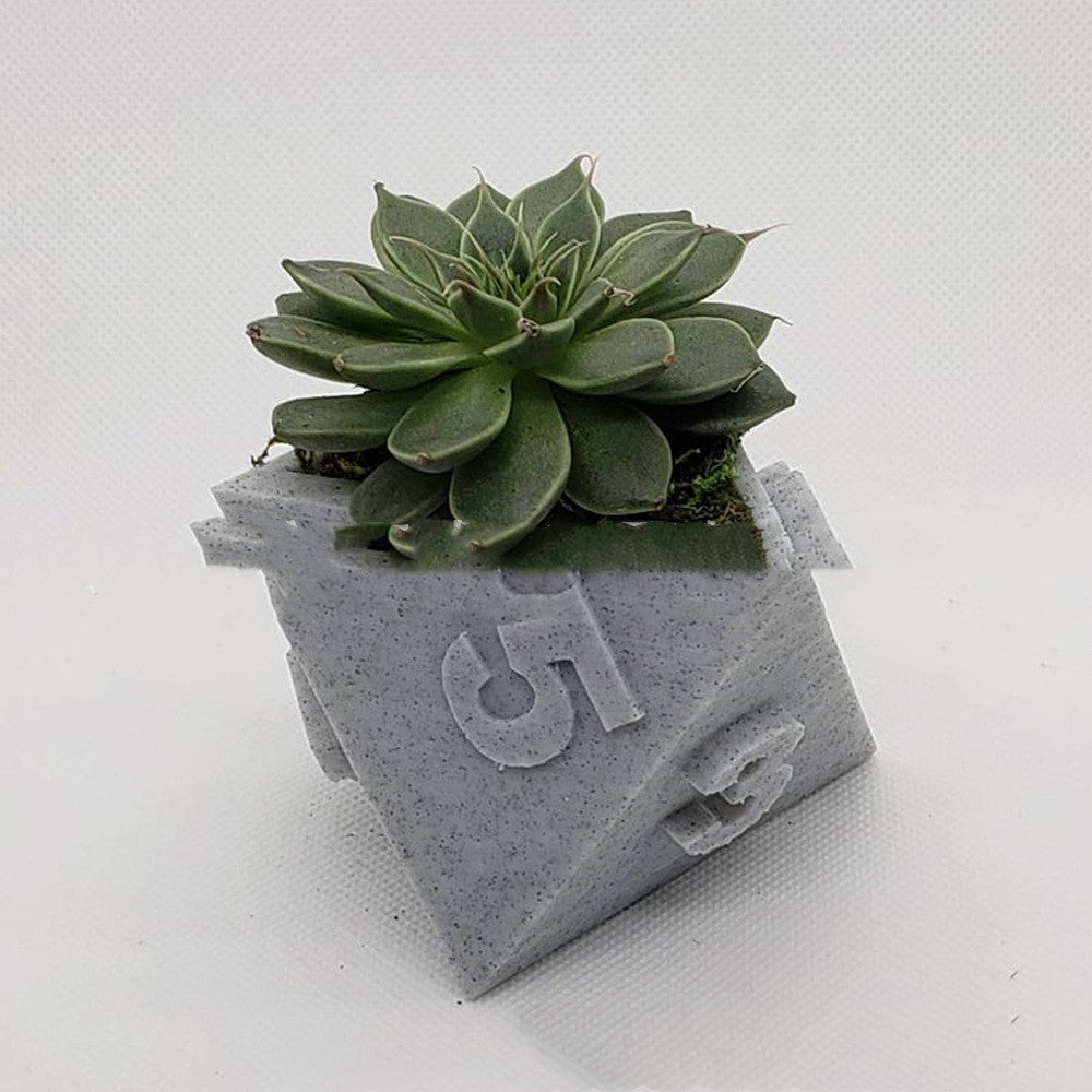 3D Printed Plant Pot Table Top RPG Dice Succulent Planter Set Home Decoration Multifunction Garden Flower Pot C 0 - Tophatter Daily Deals