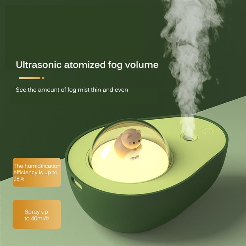 Avocado Mini Spray Humidifier USB Charging Night Light Portable Mist Sprayer For Home Car 0 - Tophatter Daily Deals