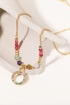 18K Gold-Plated Hoop Pendant Necklace Necklaces - Tophatter Daily Deals