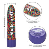 Naughty Bits Shake It Off Powerful Mini Vibrator 4.25 Inch Waterproof Colorful Design > Vibrators > Standard Vibrators - Tophatter Daily Deals