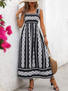 Printed Square Neck Wide Strap Cami Dress Casual Dresses - Tophatter Daily Deals