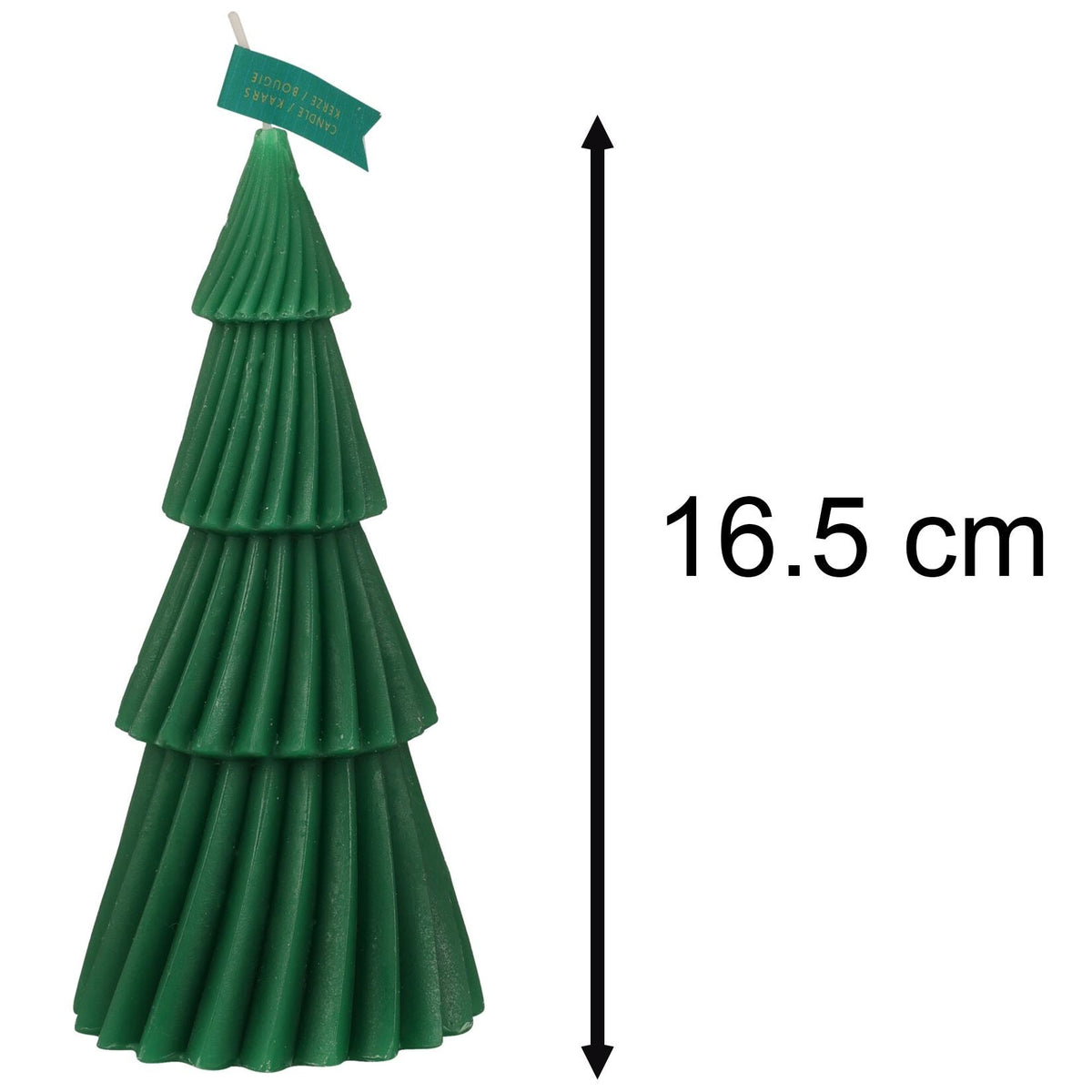 Green Christmas Tree Shaped Candle | Unscented Novelty Xmas Tree Candle - 17cm Candle - Tophatter Daily Deals