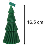 Green Christmas Tree Shaped Candle | Unscented Novelty Xmas Tree Candle - 17cm Candle - Tophatter Daily Deals