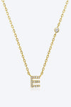 A To F Zircon 925 Sterling Silver Necklace E Gold One Size Necklaces - Tophatter Daily Deals