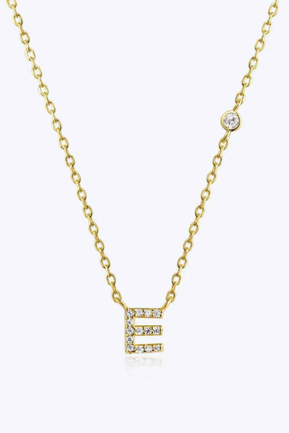 A To F Zircon 925 Sterling Silver Necklace E Gold One Size Necklaces - Tophatter Daily Deals