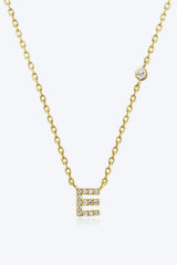 A To F Zircon 925 Sterling Silver Necklace E Gold One Size Necklaces - Tophatter Daily Deals