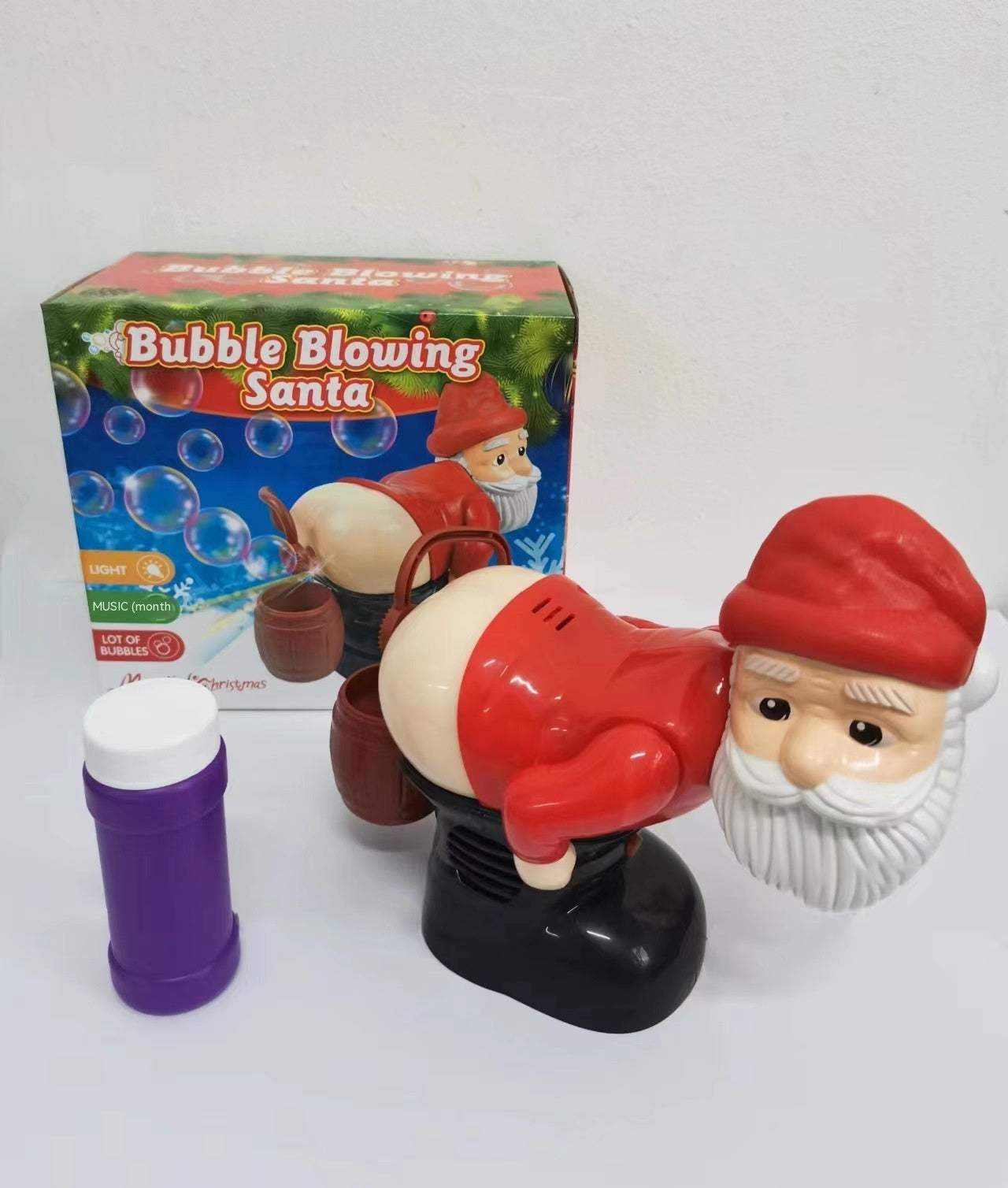 Electric Santa Claus Bubbles Machine Blowing Bubbles Music Light Entertainment Toy Prank Funny Ornament Christmas Gifts Christmas Decorations Bracelets - Tophatter Daily Deals