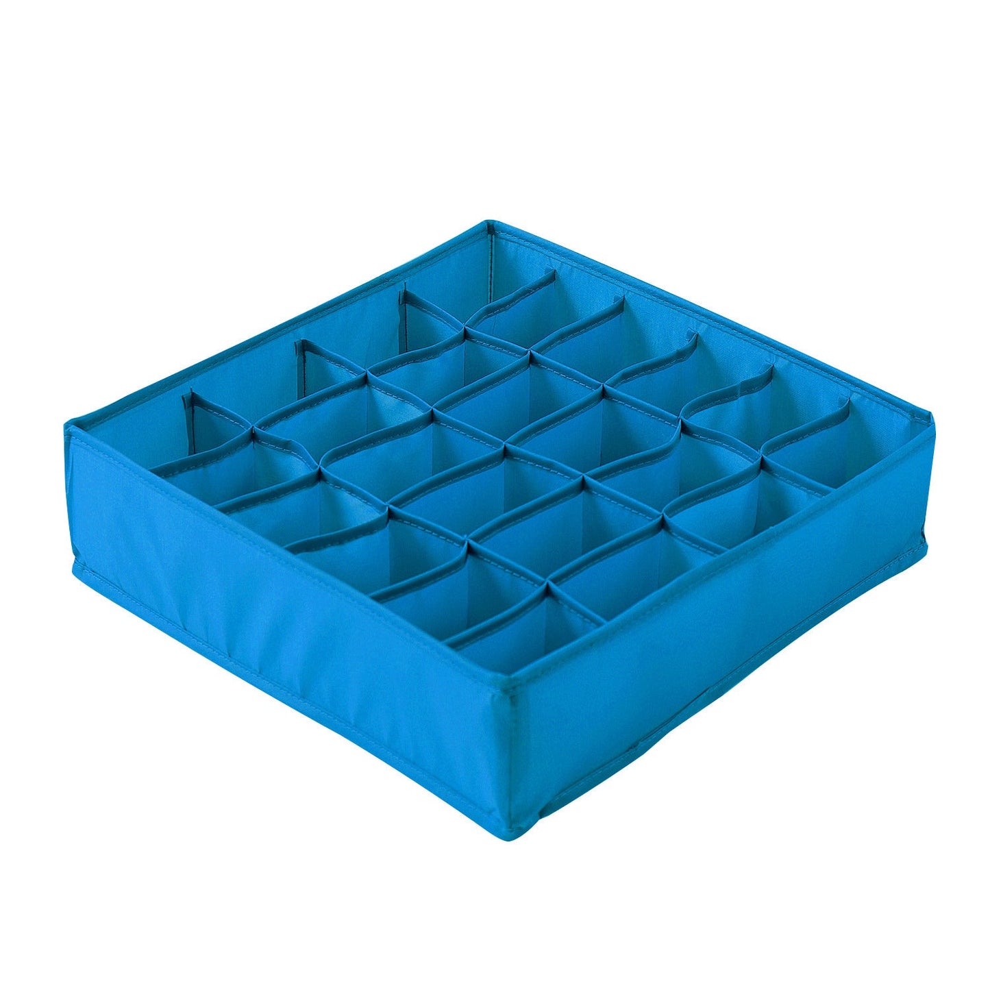 24 Compartment Underwear Sock Storage Box Washable Sky blue 0 - Tophatter Daily Deals