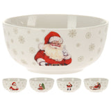 Santa Claus Christmas Bowl | Ceramic Festive Bowl for Snacks & Nibbles - 450ml Bowl - Tophatter Daily Deals