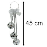 Extra Large Silver Christmas Jingle Bells Door Hanger | Hanging Bell Garland Jingle Bells - Tophatter Daily Deals