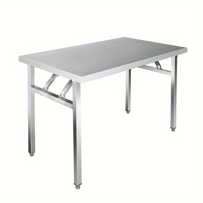 Folding Outdoor Stainless Steel Dining Table Folding Tables - Tophatter Daily Deals