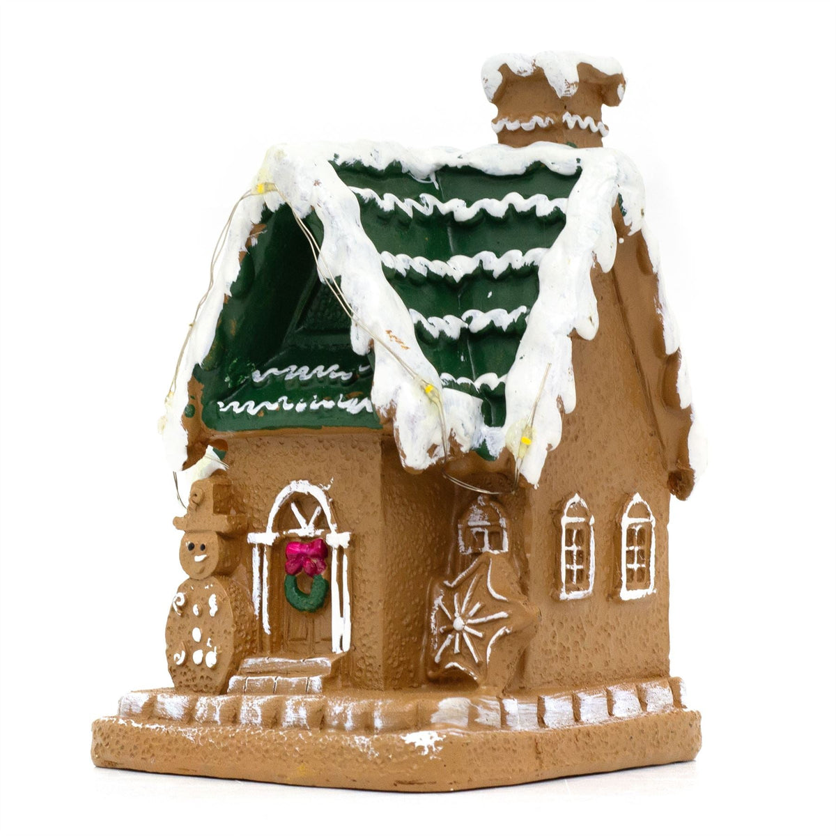 LED Gingerbread House Ornament | Light-Up Mini Christmas House Decoration 13cm LED Light - Tophatter Daily Deals