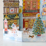 3D High Street Christmas Advent Calendar | Advent Calendar Pop-Up Winter Scene Advent Calendar - Tophatter Daily Deals