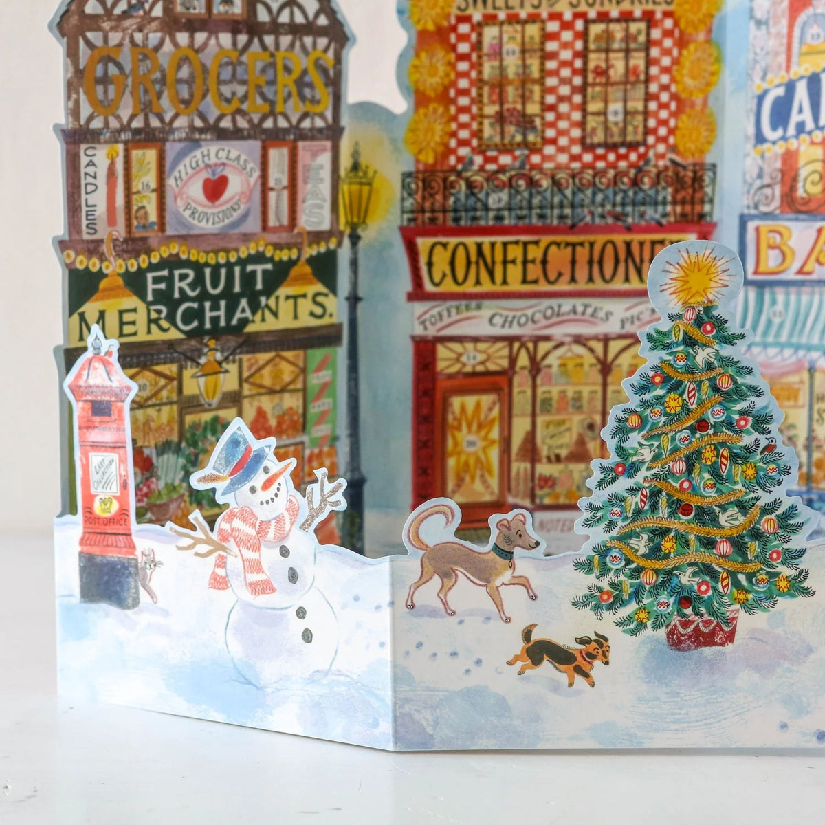 3D High Street Christmas Advent Calendar | Advent Calendar Pop-Up Winter Scene Advent Calendar - Tophatter Daily Deals