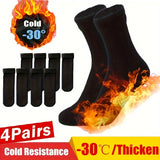 4-Pairs: Ultra-Soft Plush Lined Thermal Socks - Comfy Mid Tube Socks - Black Women's Socks & Hosiery - Tophatter Daily Deals