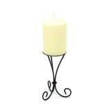 Tall Black Metal Scroll Candle Holder | Pillar Candle Holder Candlestick - 21cm Candlestick - Tophatter Daily Deals