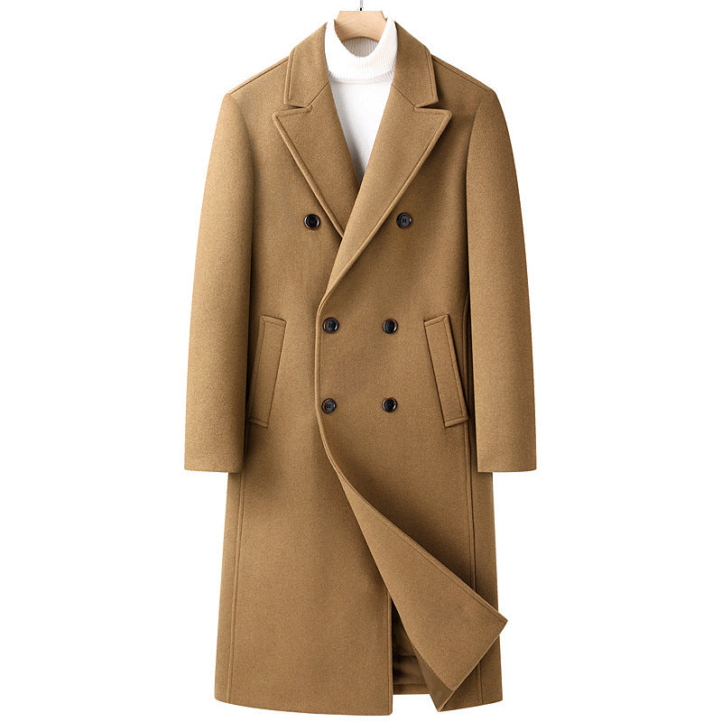 Warm Structured Overknee Wool Coat - Double Breasted, Winter Camel 3D Changing Face Moving Picture Frame - Tophatter Daily Deals