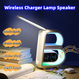 2024 New B-Shaped Blutooth Speaker Multifunctional Smart Music Rhythm Lighting Phone Wireless Charger TF Card AUX Input Standard Mode 0 - Tophatter Daily Deals